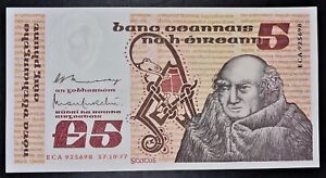 IRELAND  1977  £5 POUND SCOTUS EXCELLENT UNC (ECA) BANKNOTE