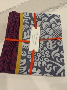 Anthropologie Nifty Jacquard Cotton Table Runner New 16" X 72" - Picture 1 of 3