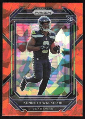 2022 Panini Prizm Orange Ice Rookie #318 Kenneth Walker III Seattle Seahawks - Image 1 of 2