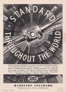 1934 Hamilton Propeller Co. Aircraft Ad 6/4/2025cc - Bild 1 von 1