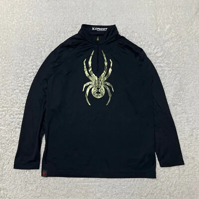 Sudadera Spyder Niños 2XL XXL Negra Bug Gradiente Media Cremallera Pullover Capa Base Foto 1 de 4