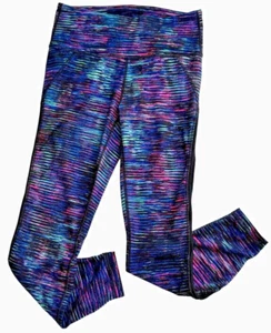 Multicolor Athleta Athletic Yoga Pants Leggings Women's Sz S Hidden Sm Pocket - Picture 1 of 9