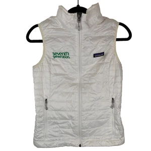 Patagonia Women's Nano Puff® Branded White Full Zip Vest Size XS - Picture 1 of 9