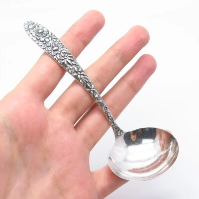 Cucharón Manchester Southern Rose 1933 antiguo de plata de ley 925 Foto 1 de 4