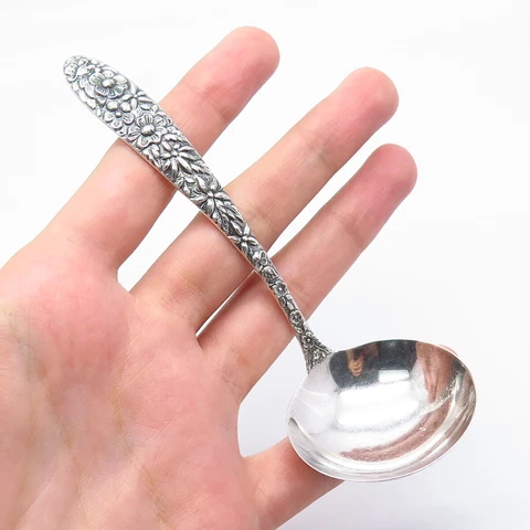 925 Sterling Silver Antique 1933 Manchester Southern Rose Ladle Cover