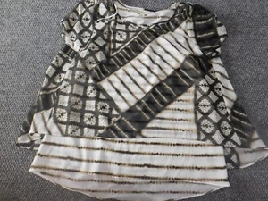 Dana Buchman Womens blouse Medium Brown pullover stretch top lined sheer top - Picture 1 of 11