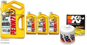 Pennzoil Platinum H/M 5W-30 Full Synthetic Engine Oil, 8 Quarts w/K&N Oil Filter - Picture 1 of 1
