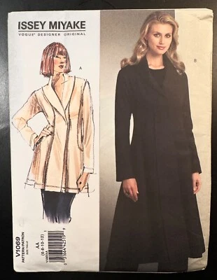 New Vogue 1069 by Designer Issey Miyake Misses' Lined Jacket Coat sz 6-12 - Image 1 of 3
