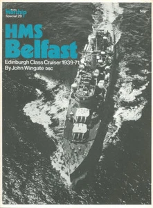 WARSHIP PROFILE 29 HMS BELFAST WW2 ROYAL NAVY EDINBURGH CLASS CRUISER 1939-71 - Imagen 1 de 3