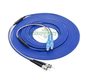 Armored Cable SC UPC to ST UPC SM 9/125 Duplex Fiber Optic Patch Cord 300M - Picture 1 of 1
