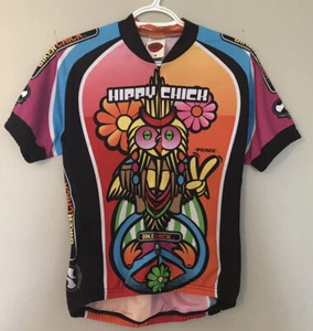 World Jerseys “Hippy Chick” Short Sleeve Cycing Jersey - Size M - Picture 1 of 10