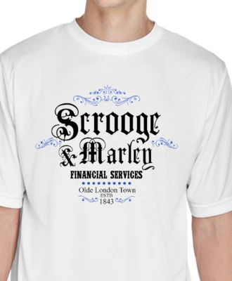SCROOGE & MARLEY 'A Christmas Carol' T SHIRT Charles Dickens - Image 1 of 2