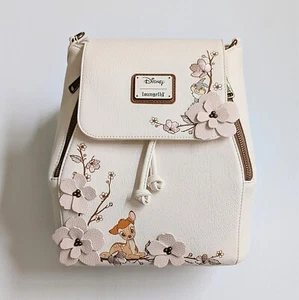 Mini Mochila Disney Loungefly Bambi Flor de Cerezo, Mini Mochila Banco - Imagen 1 de 10