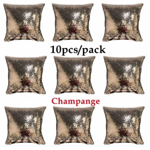 10pcs 16"x16" Blank Sublimation Transfer Sequin Pillow Cover Throw Cushion Case - Picture 1 of 4