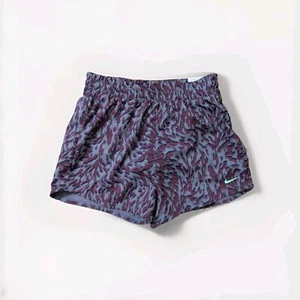 NWT Nike Girls One Dri-FIT Purple/Gray/Black, Woven High Rise Shorts Kids Large - Picture 1 of 4