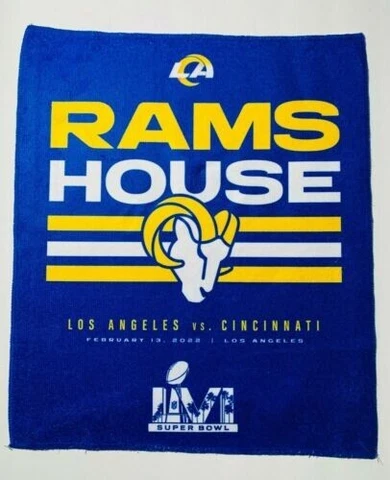 Los Angeles Rams Super Bowl LVI Official Rally Towel 15"x18" - New Cover