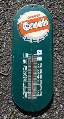 Termómetro de Pared Vintage Orange Crush 15X6" Soda N-101 Hecho en EE. UU. Buen Funciona Foto 1 de 4