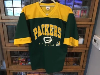 复古 1996 年绿湾包装工队 RIDDELL 绿色拼写美国 T 恤 SZ Youth XL -Cool — 第 1/4 张图片