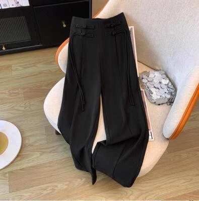 Para mujeres Primavera Rana Traje Pantalones Sueltos Cintura Alta Informal Moda Pantalones Largos Nuevo Foto 1 de 4
