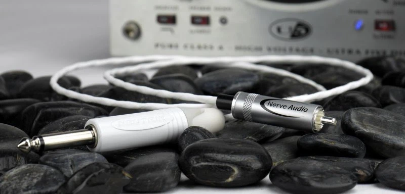 Nerve Audio Pro Cross-Over Cable Mono 1/4" to RCA Silver plated OFC Neutrik 6ft - Image 1 of 1