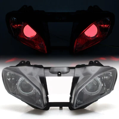 Customized Fully Headlight Assembly w/Red Devil Eyes For Yamaha YZF R6 2008-2015 - Imagem 1 de 4