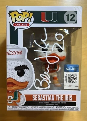 Bernie Kosar Signed Miami 'Sebastian' NCAA Mascot Funko Pop! #12 - (SS COA) Foto 1 de 4