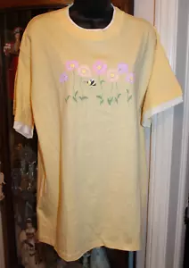 Vtg 90s Grandma T Shirt L Sparkle Flowers Bumble Bee NOS!! Mervyn's Day Breeze - Picture 1 of 6