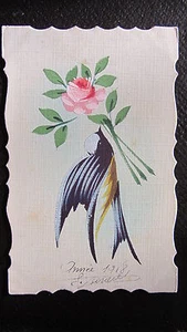 Cartolina d'epoca dipinta  Buon Anno  - postcard - tarjeta - - Imagen 1 de 1