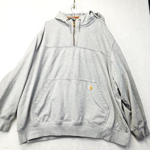 Felpa con cappuccio pullover Carhartt Rain Defender uomo 4XL vestibilità ampia grigio chiaro misto cotone - Foto 1 di 18