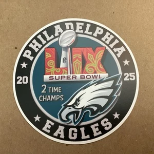 Philadelphia Eagles 2 Time Super Bowl LIX 59 Football Champions Round Magnet - Picture 1 of 1