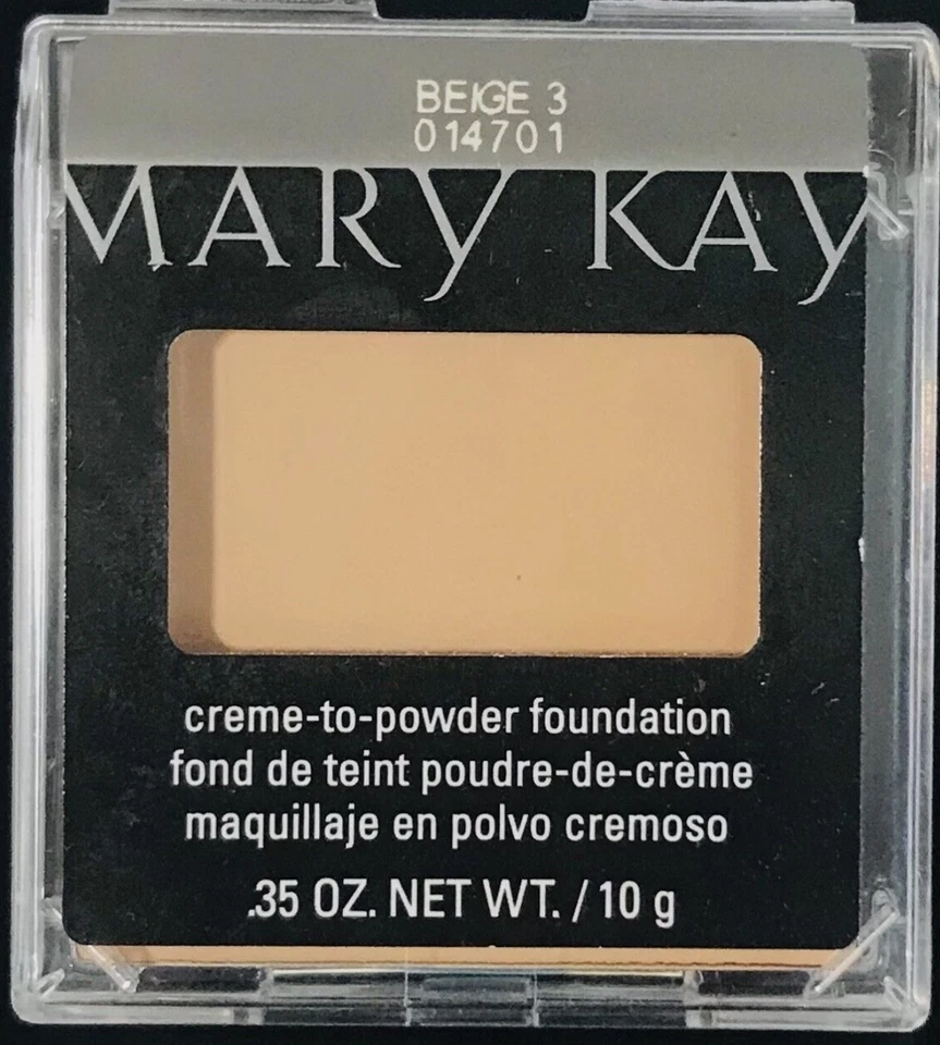 New In Package Mary Kay Creme to Powder Foundation Beige 3 Full Size Fast Ship - Image 1 of 2
