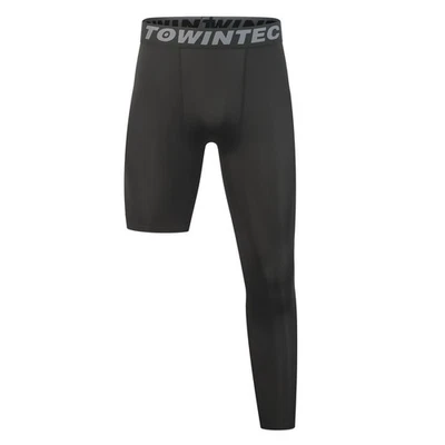 Youth Boys One Leg Compression Pants Kids Sports Tights Athletic Base Layer L... Foto 1 de 4