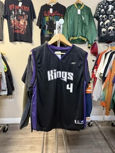 Vintage Chris Webber Basketball Jersey Mens XL Black Reebok Sacramento Kings - Picture 1 of 7