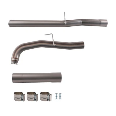 Exhaust Pipe Kit for GMC Sierra 6.6L Duramax 2011 2012 2013 2014 2015 Silver - Изображение 1 из 4