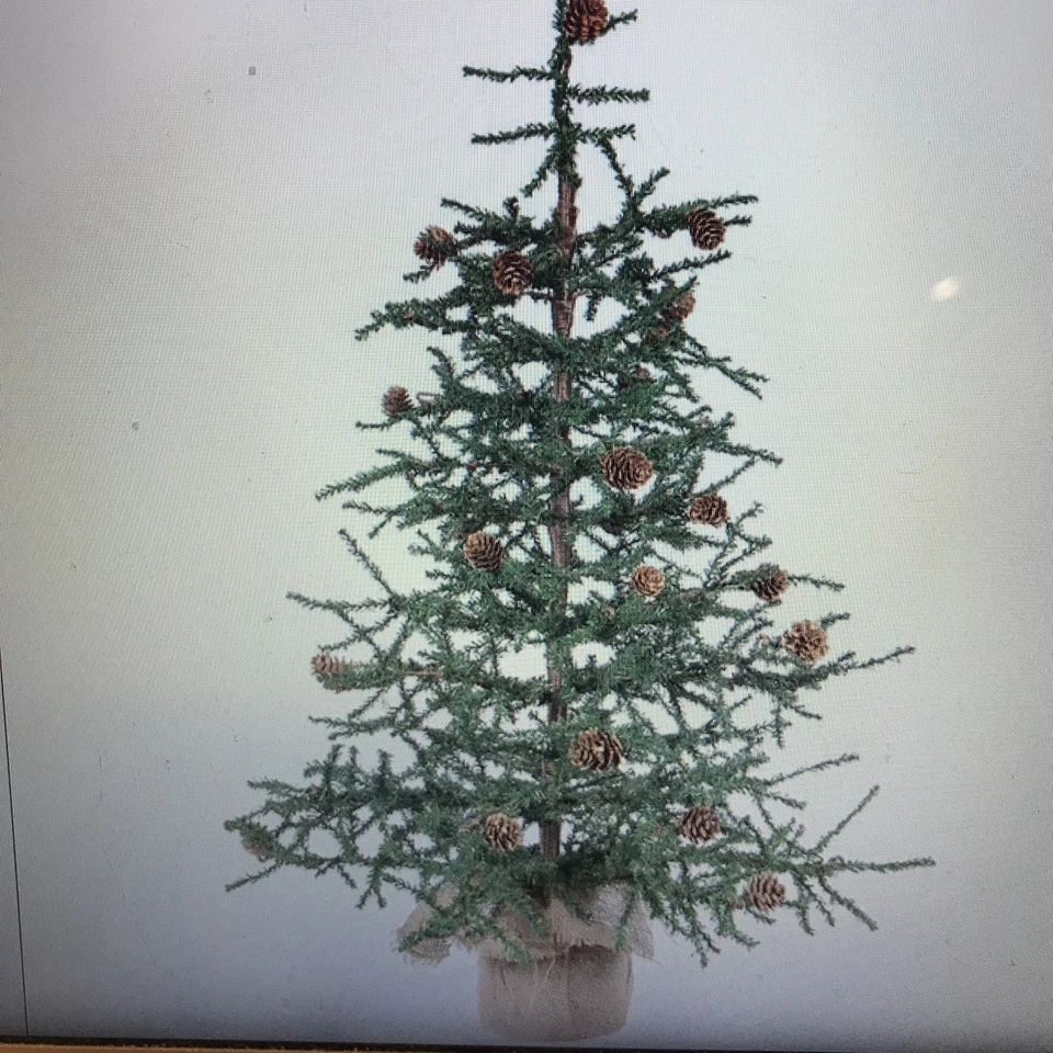 Vickerman 30" Pino Carmelo con Cono Base de Arpillera Mesa Árbol ¡Aspecto Realista! Foto 1 de 3