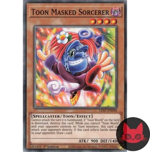 Yugioh Toon Hechicero Enmascarado LDS1-EN058 Común 1ª Edición Casi Nuevo - Imagen 1 de 2