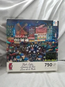 Night Lights Jigsaw Puzzle Glow in the Dark 750pc Celebration Ceaco USA - Picture 1 of 6