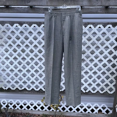 Pantalones de vestir vintage años 90 Polo Ralph Lauren talla 32x34 mezcla lana espiga Italia Foto 1 de 4