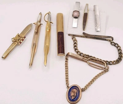 Lot Of  VTG To Mod Tie Clip Bars,  6 Swank Sword , Kreisler  - Image 1 of 4