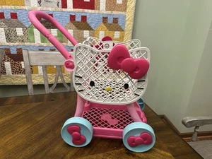 Hello Kitty Push Shopping Cart Pretend Play Kids Buggy Basket 18" for young Kids - Picture 1 of 6