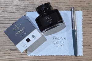 Vintage Parker "51" Special Füllfederhalter Navy Grau & Tinte - Bild 1 von 21