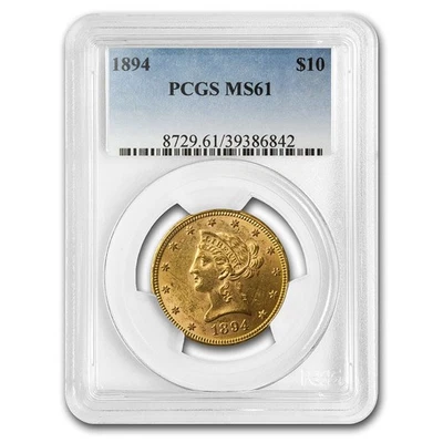 1894 $10 Liberty Gold Eagle MS-61 PCGS - Image 1 of 3