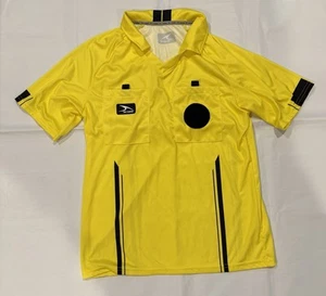 Soccer Yellow & Black Referee Jersey Shirt Short Sleeve Youth L - Picture 1 of 2
