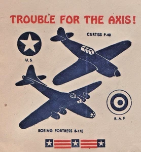 WW2 Patriotic Cover, Boeing B17E, Curtis P-49 Trouble for Axis, Pontiac Ri - Picture 1 of 3