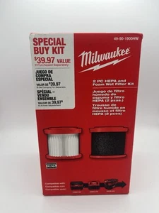 Milwaukee HEPA Wet/Dry Vacuum Filter M18/M12 Easy Twist and Lock (2-Pack) NEW - Picture 1 of 11