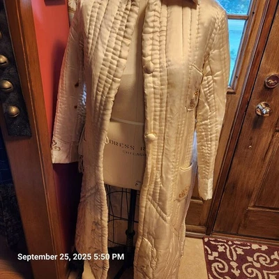 Винтажный стеганый шелковый китайский халат - Изображение 1 из 4