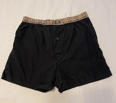Calzoncillos boxer vintage Burberry London Nova Check para hombre medianos negros a cuadros Foto 1 de 4