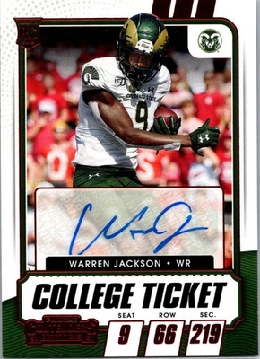 2021 Panini Contenders Draft Picks #244 Warren Jackson Red - Image 1 of 2