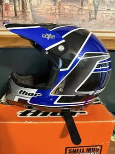 Men’s Thor Motorcycle/Off Roading Helmet Size Extra Large In Blue & Black  - Picture 1 of 11