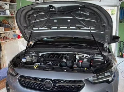 Opel Corsa F '19-'23 Motorhaube Gasdruckfeder Schwarz Haubendämpfer